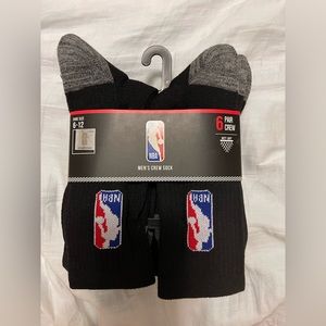 NBA Men’s Crew Sock 6 Pair (black)